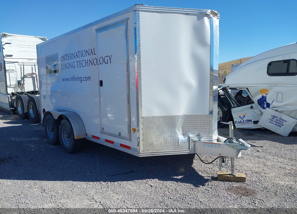 2023 TRAILER ALCOM 14' ENCLOSED CARGO VIN: 5WFBE1424PB041671