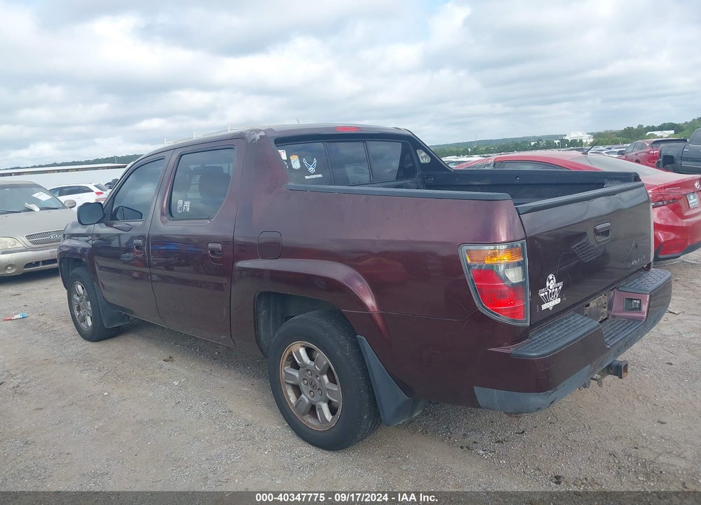 2007 HONDA RIDGELINE RTX VIN: 2HJYK16337H533272