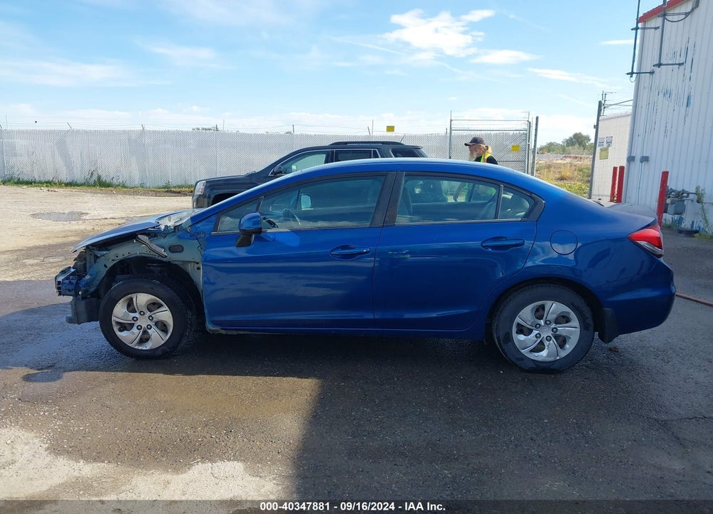 2013 HONDA CIVIC LX VIN: 19XFB2F52DE052343