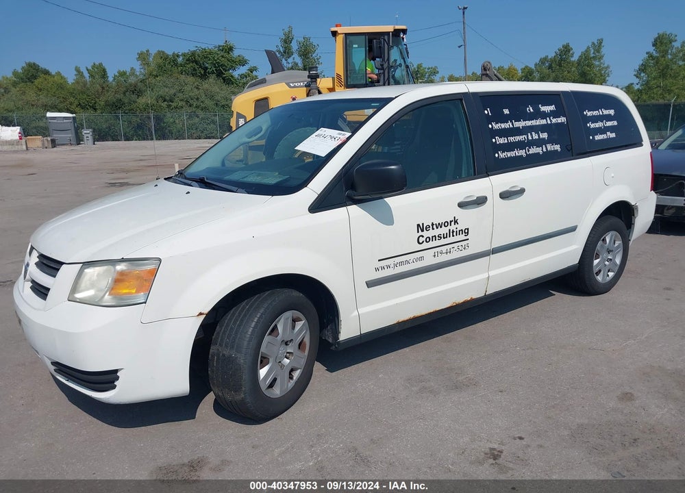 2009 DODGE GRAND CARAVAN CV VIN: 2D4HN11E79R618801