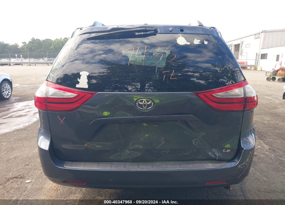 2016 TOYOTA SIENNA LE 8 PASSENGER VIN: 5TDKK3DC7GS749510