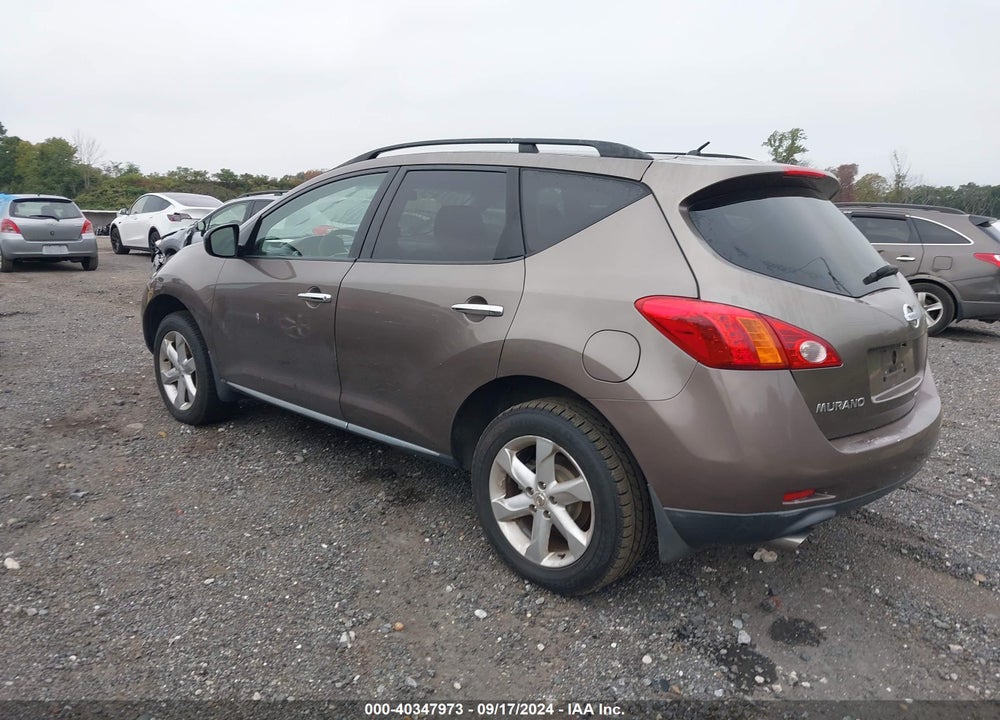 2009 NISSAN MURANO S VIN: JN8AZ18W39W112119
