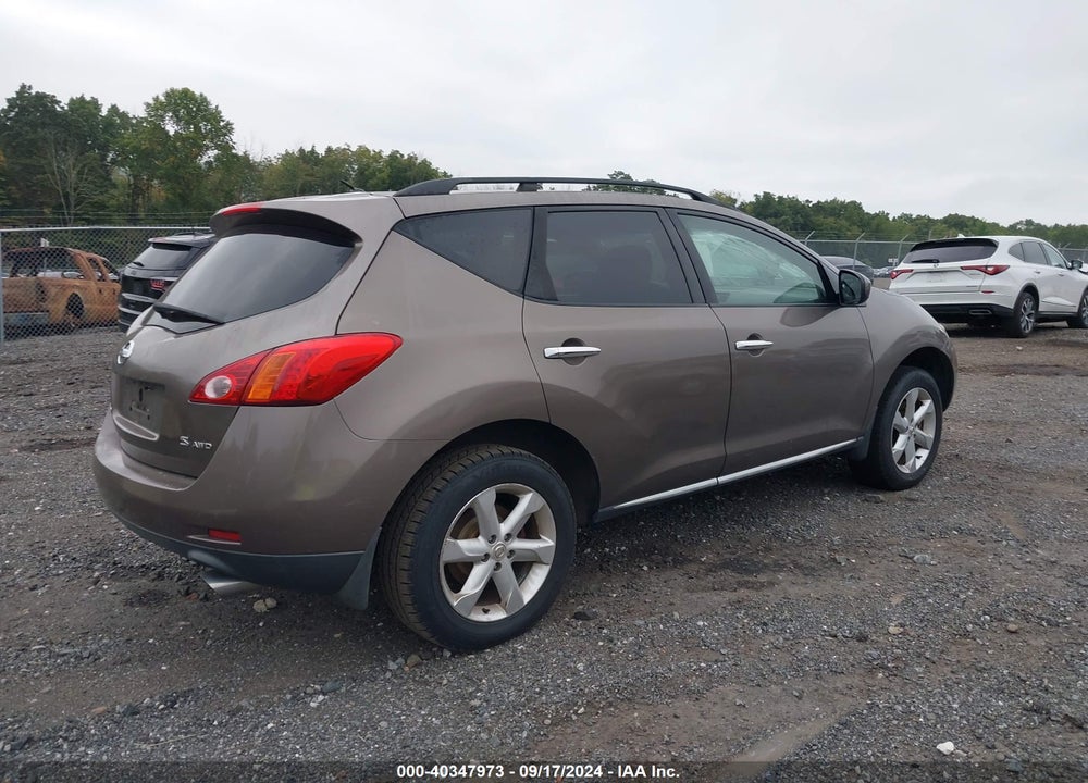2009 NISSAN MURANO S VIN: JN8AZ18W39W112119