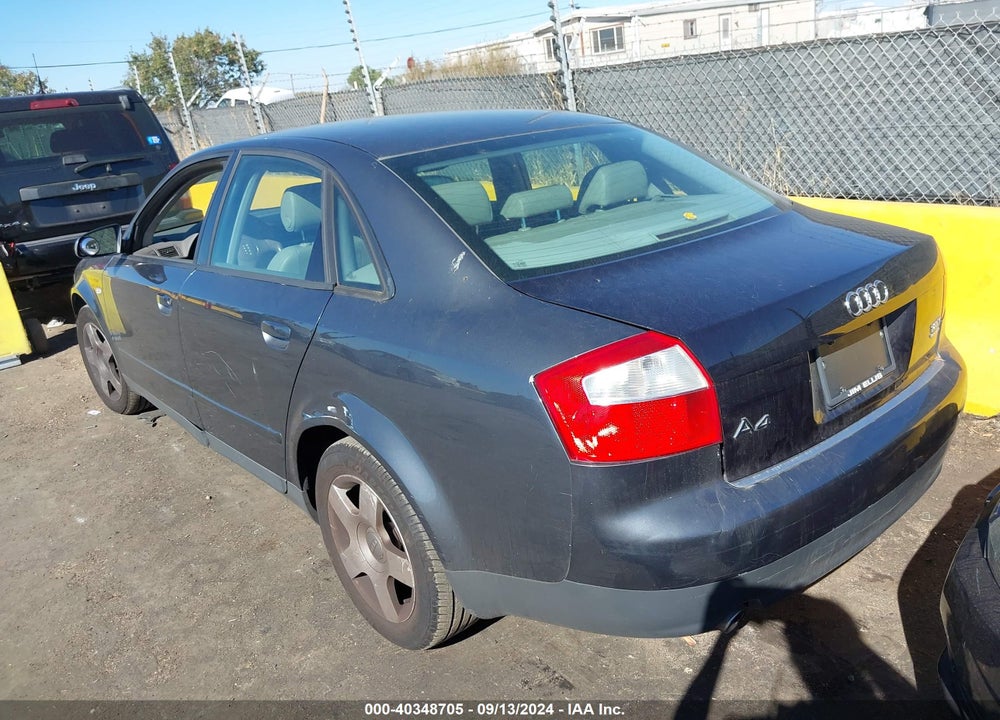 2003 AUDI A4 1.8T VIN: WAULC68E63A183696