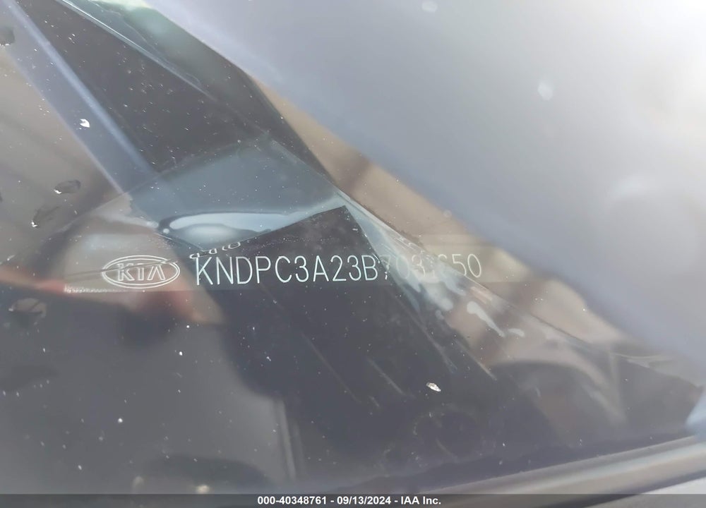 2011 KIA SPORTAGE VIN: KNDPC3A23B7031650