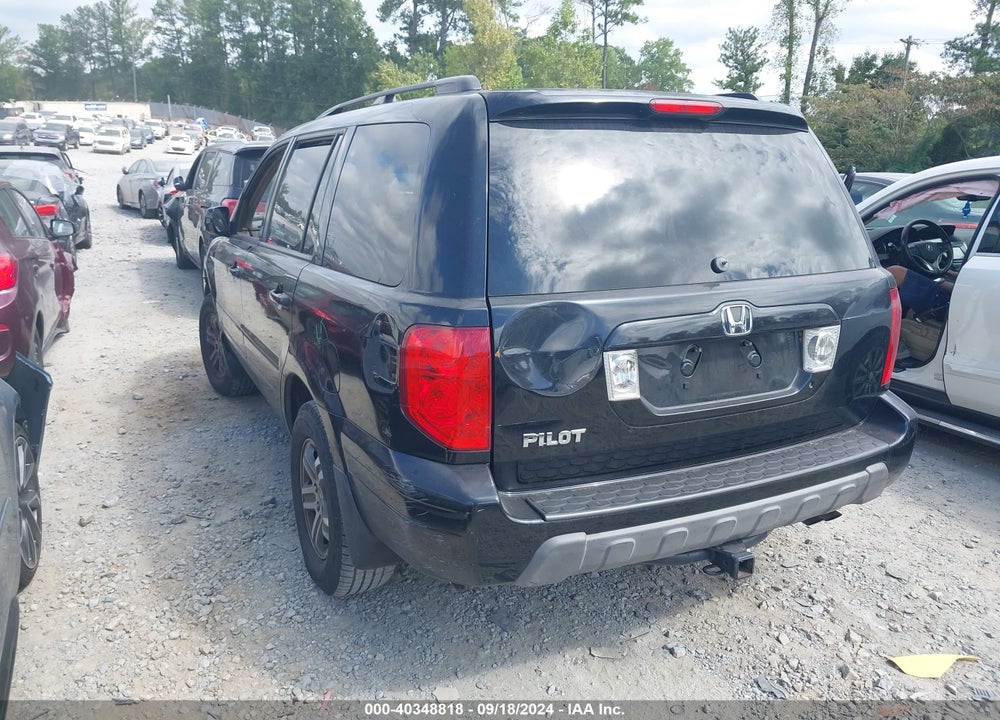 2005 HONDA PILOT EX-L VIN: 5FNYF18555B055513
