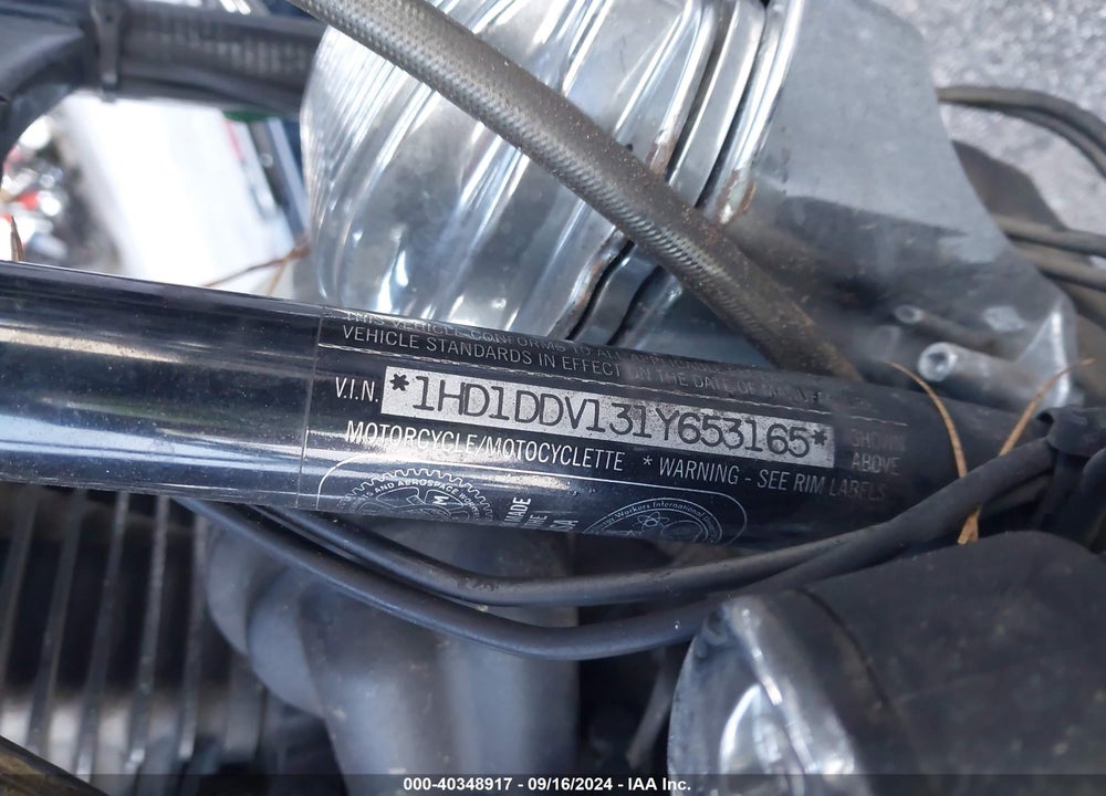 2001 HARLEY-DAVIDSON FLHT VIN: 1HD1DDV131Y653165