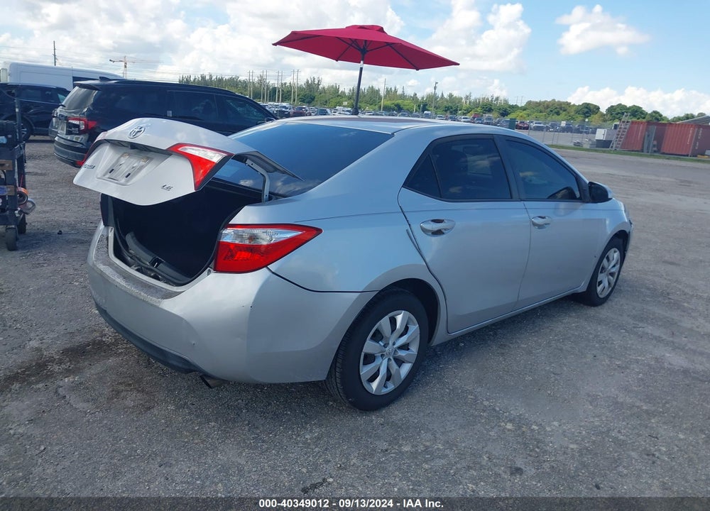 2014 TOYOTA COROLLA LE VIN: 5YFBURHE6EP120867