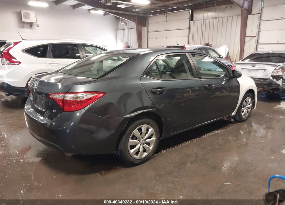 2016 TOYOTA COROLLA LE VIN: 2T1BURHE5GC597180
