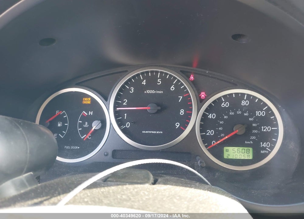 2005 SUBARU IMPREZA WRX VIN: JF1GD29635G507761