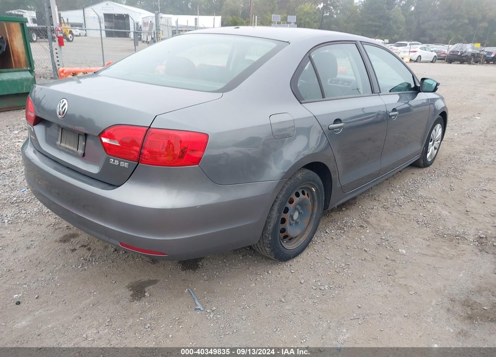 2012 VOLKSWAGEN JETTA 2.5L SE VIN: 3VWDP7AJ9CM389653