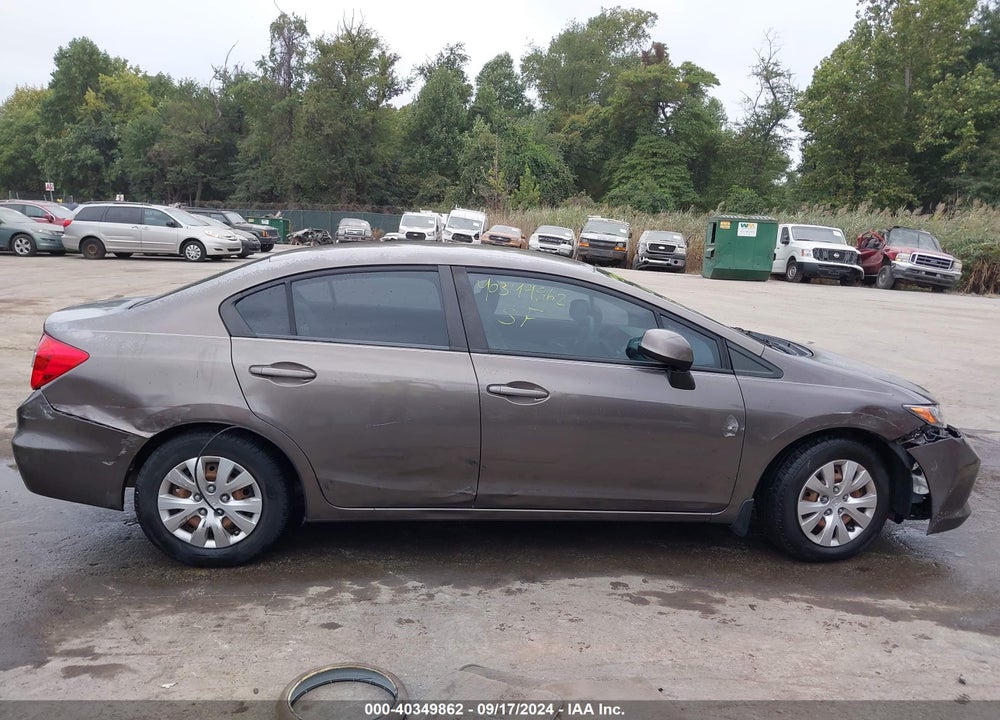 2012 HONDA CIVIC LX VIN: 2HGFB2F57CH587849
