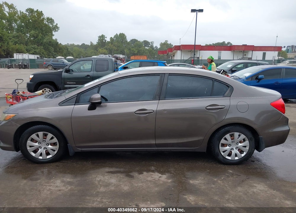 2012 HONDA CIVIC LX VIN: 2HGFB2F57CH587849