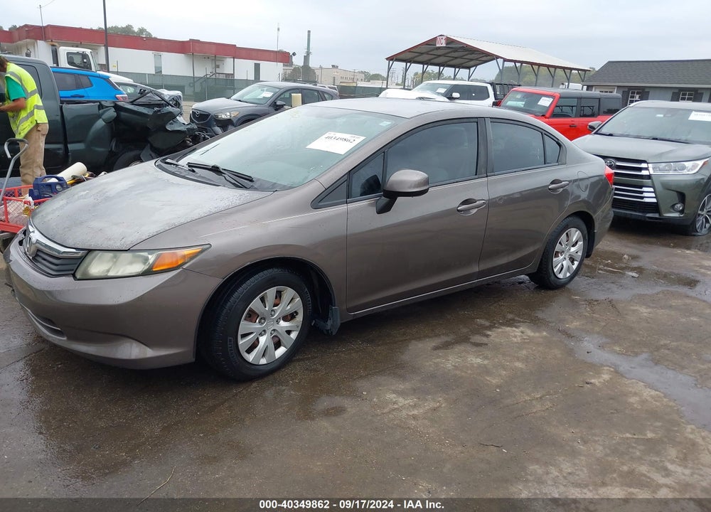 2012 HONDA CIVIC LX VIN: 2HGFB2F57CH587849