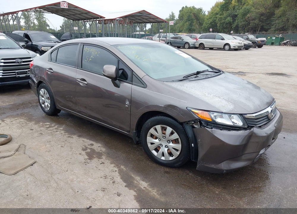 2012 HONDA CIVIC LX VIN: 2HGFB2F57CH587849