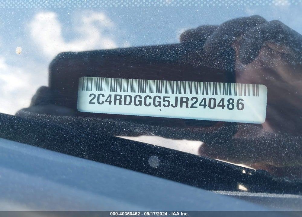 2018 DODGE GRAND CARAVAN SXT VIN: 2C4RDGCG5JR240486