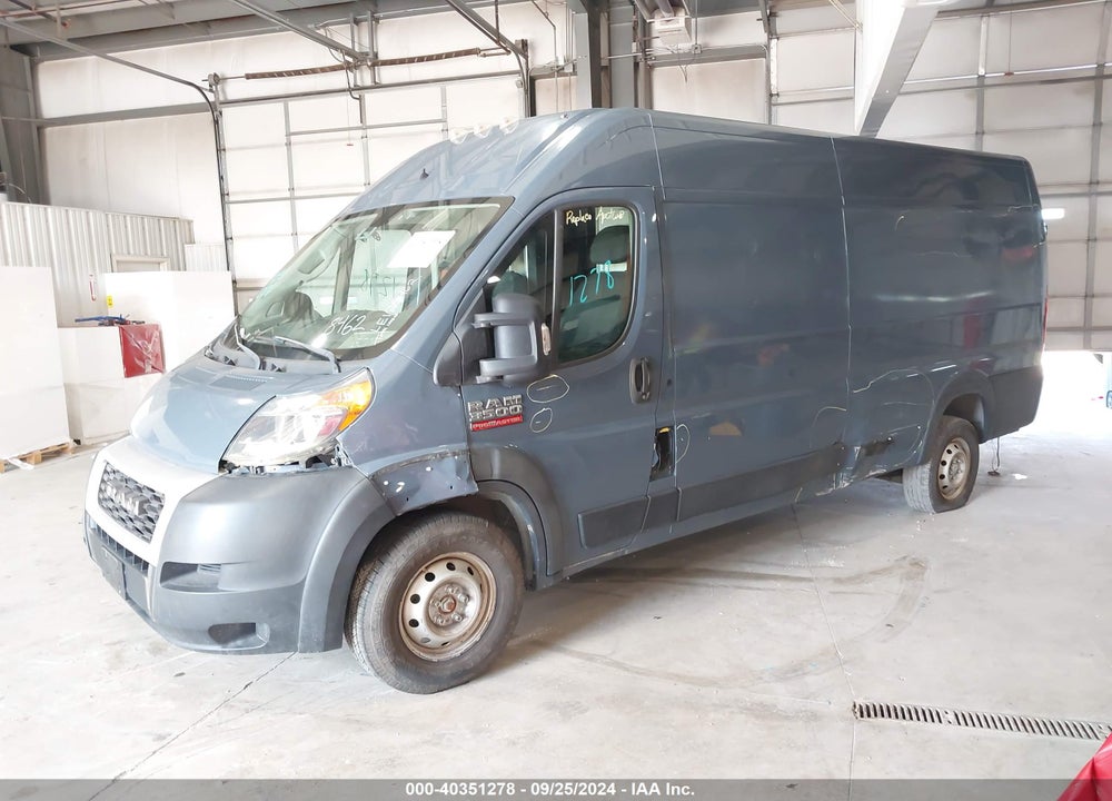2020 RAM PROMASTER 3500 CARGO VAN HIGH ROOF 159 WB EXT VIN: 3C6URVJG3LE128462