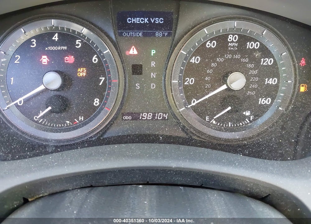 2008 LEXUS ES 350 VIN: JTHBJ46G882262994