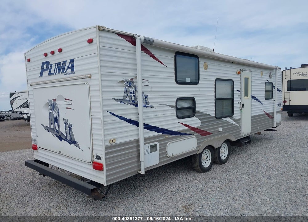 2009 PUMA TRAVEL TRAILER VIN: 4X4TPUC219P020401