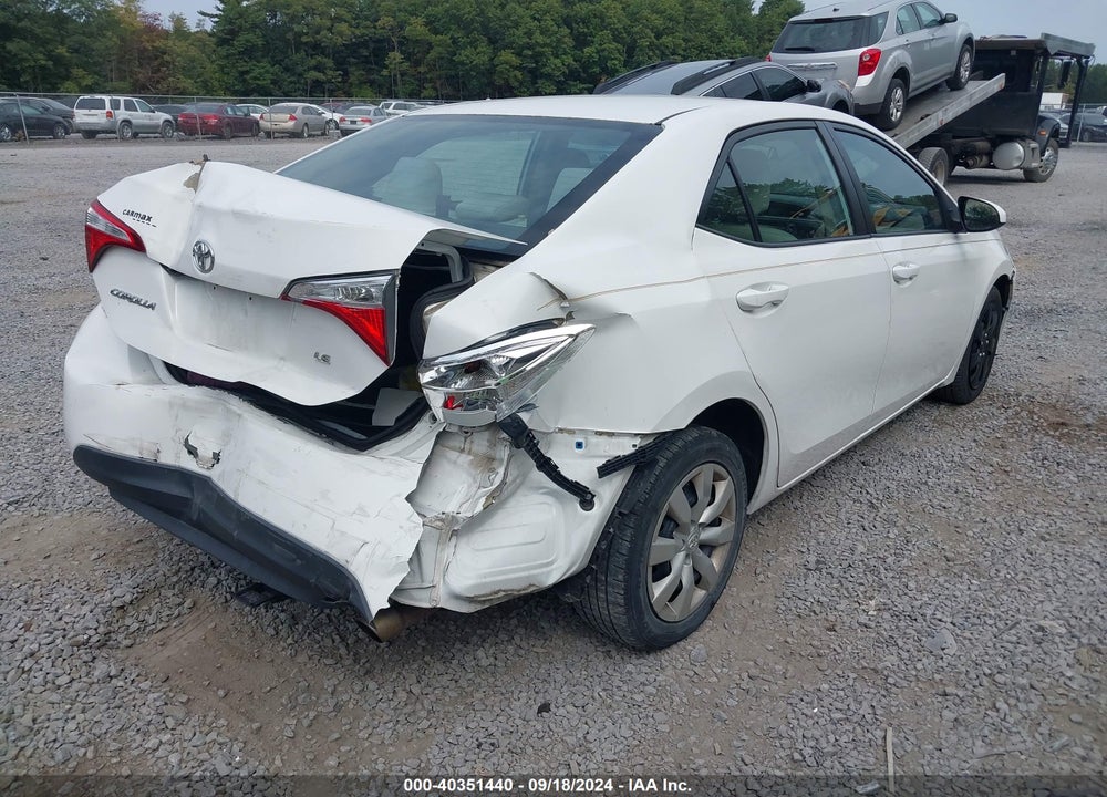 2016 TOYOTA COROLLA LE VIN: 2T1BURHE9GC518898