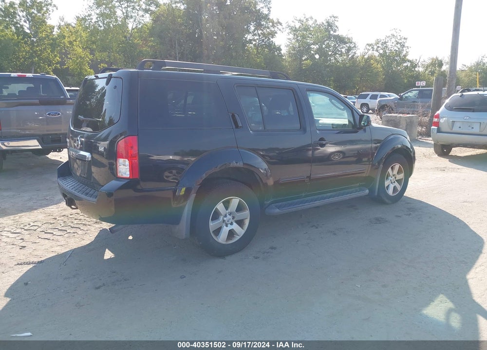 2008 NISSAN PATHFINDER SE VIN: 5N1AR18B38C611345