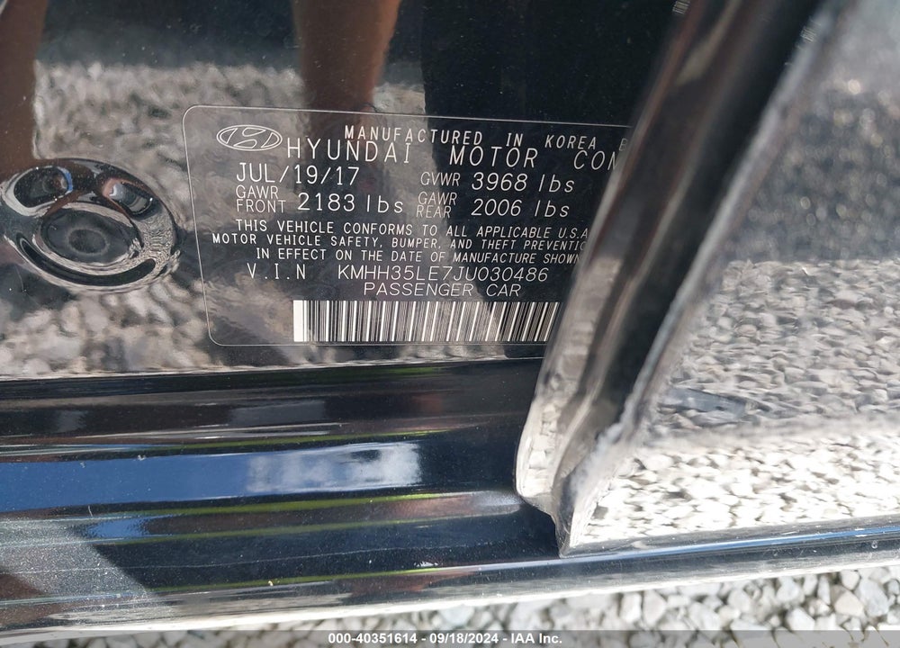 2018 HYUNDAI ELANTRA GT VIN: KMHH35LE7JU030486
