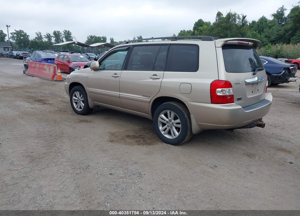 2006 TOYOTA HIGHLANDER HYBRID LIMITED V6 VIN: JTEEW21A560019834