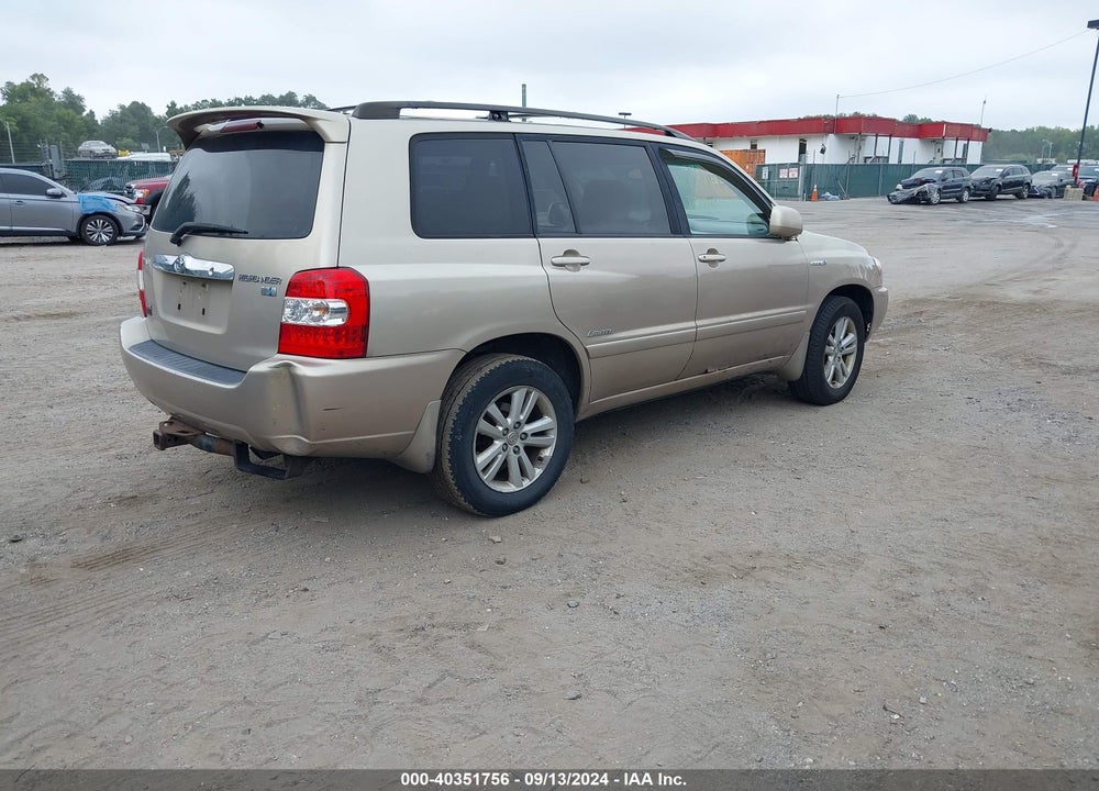 2006 TOYOTA HIGHLANDER HYBRID LIMITED V6 VIN: JTEEW21A560019834