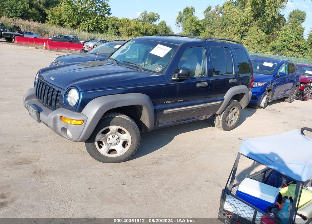 2002 JEEP LIBERTY SPORT VIN: 1J4GL48K32W209780