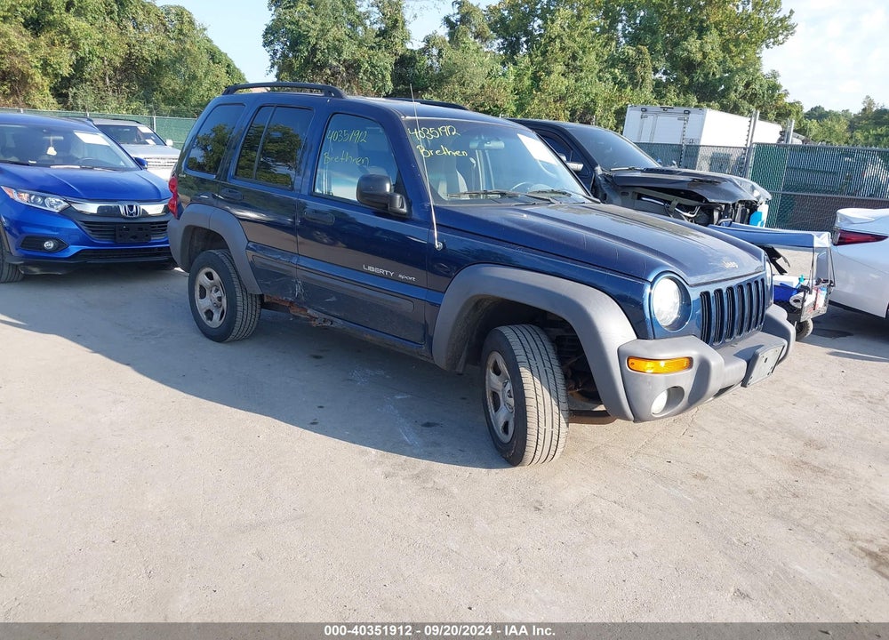 2002 JEEP LIBERTY SPORT VIN: 1J4GL48K32W209780