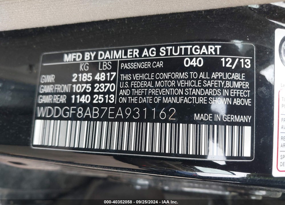 2014 MERCEDES-BENZ C 300 LUXURY 4MATIC/SPORT 4MATIC VIN: WDDGF8AB7EA931162