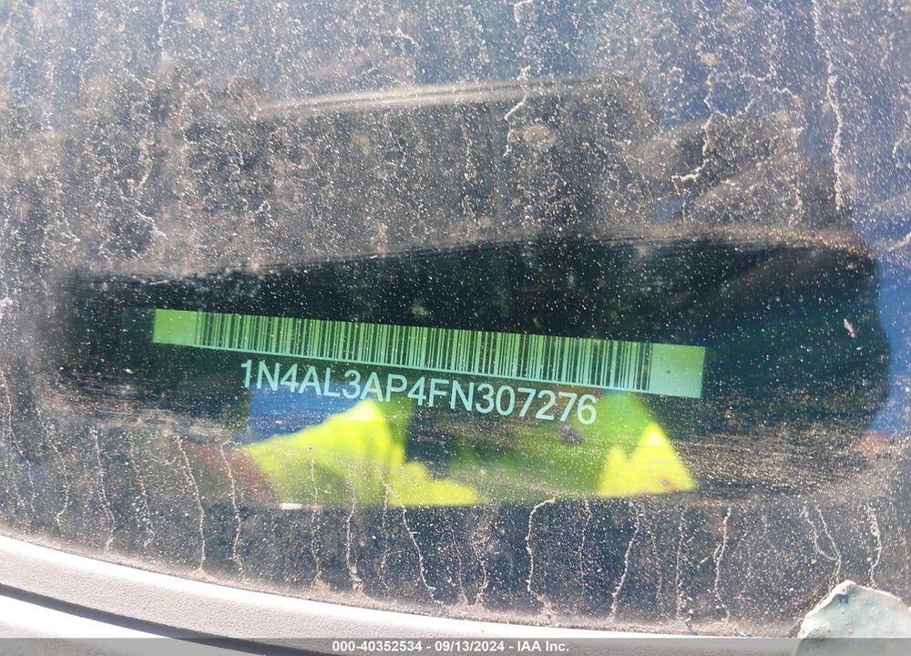 2015 NISSAN ALTIMA 2.5 S VIN: 1N4AL3AP4FN307276
