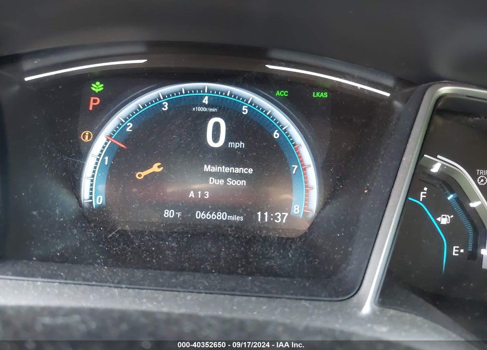 2019 HONDA CIVIC EX VIN: 19XFC1F33KE211194