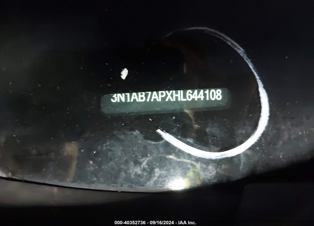 2017 NISSAN SENTRA S/SL/SR/SV VIN: 3N1AB7APXHL644108