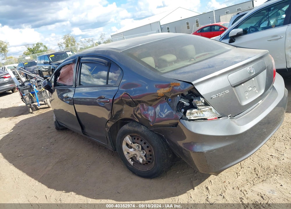 2012 HONDA CIVIC LX VIN: 19XFB2F56CE005850