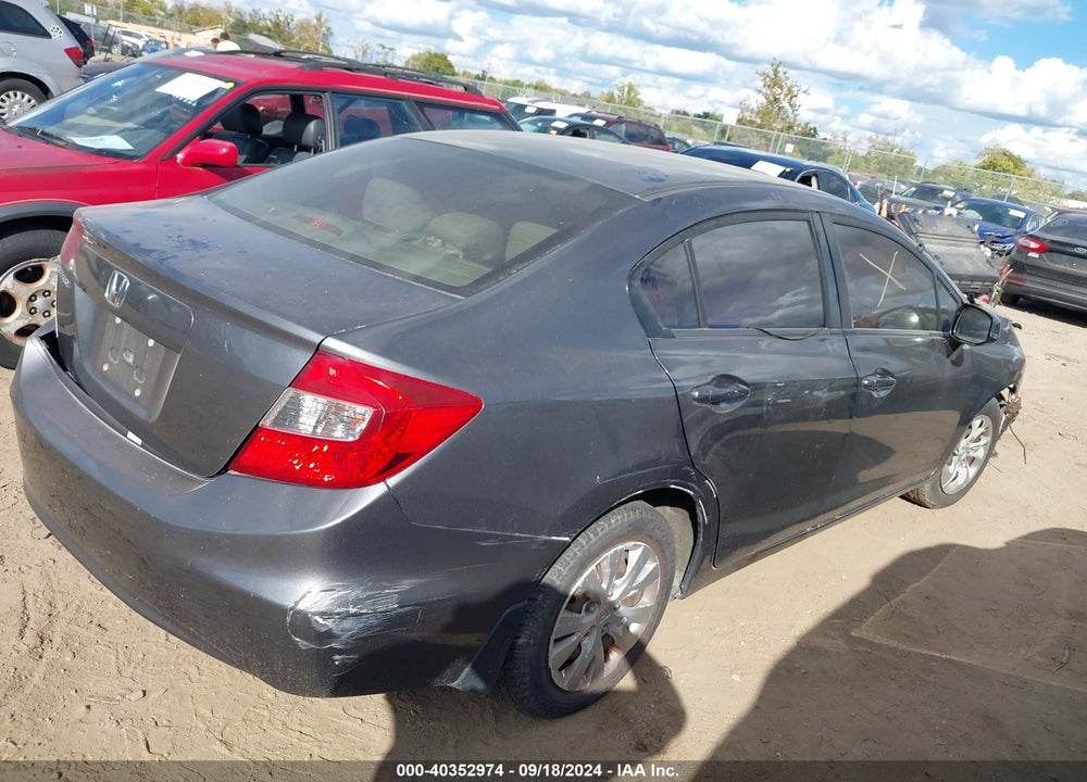 2012 HONDA CIVIC LX VIN: 19XFB2F56CE005850