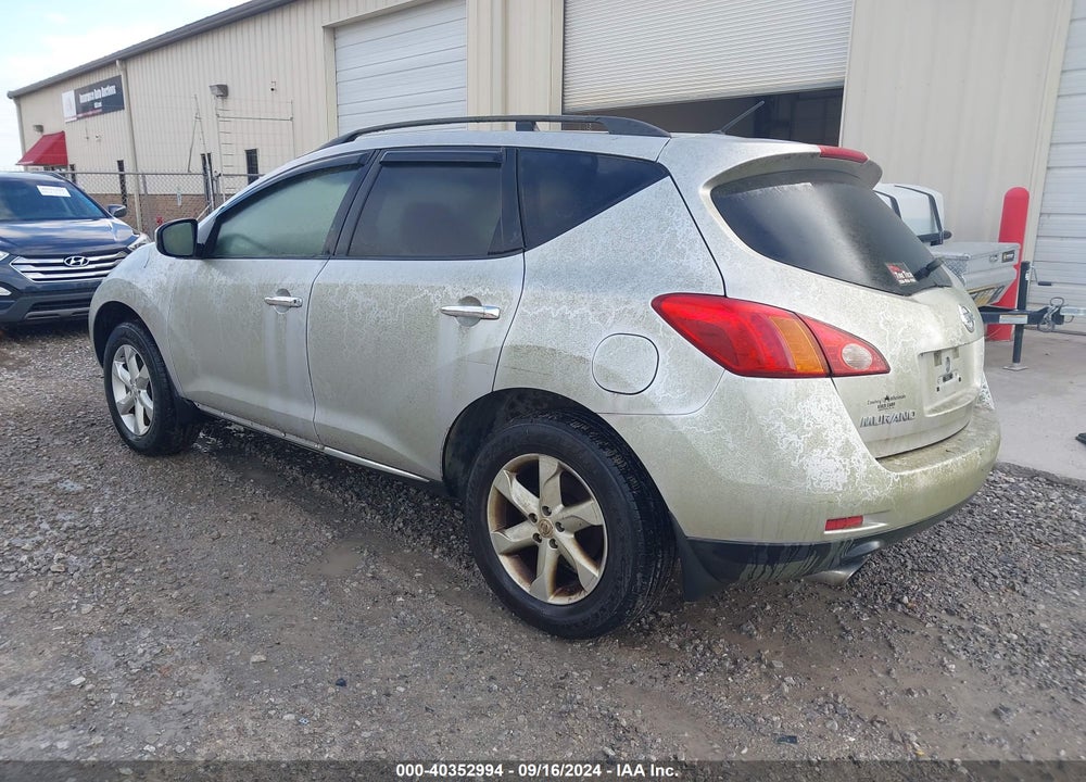 2009 NISSAN MURANO S VIN: JN8AZ18W39W128739