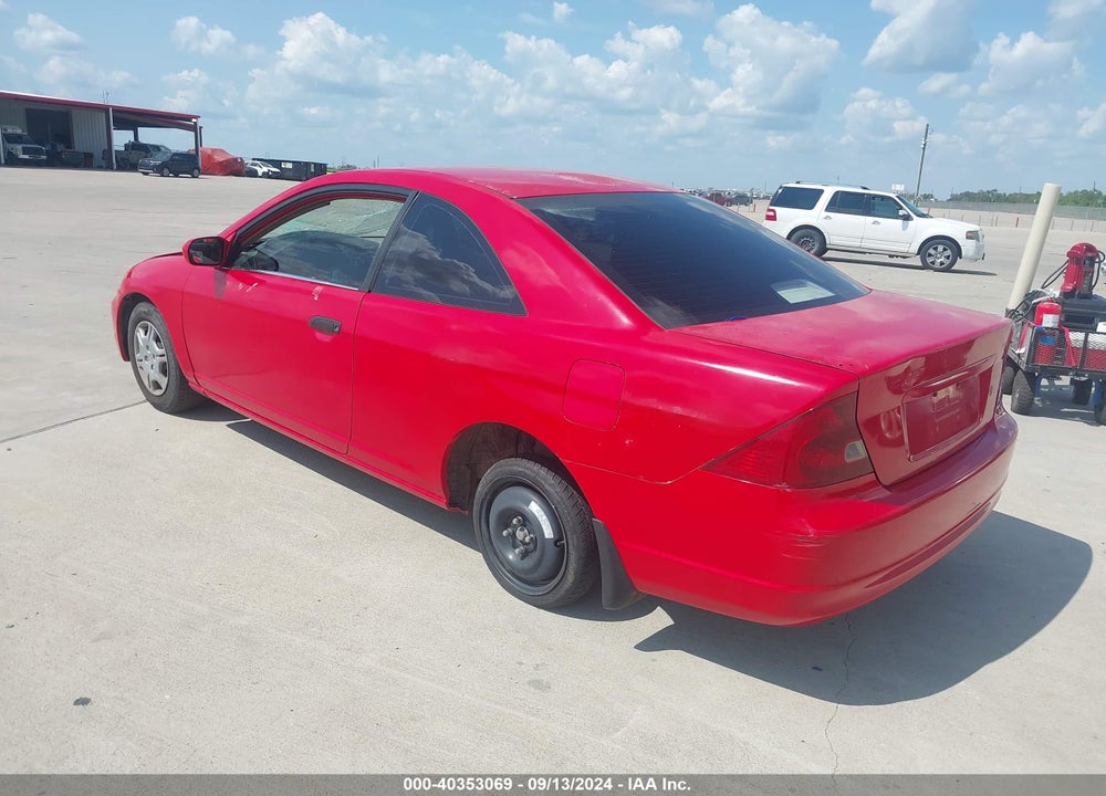 2001 HONDA CIVIC LX VIN: 1HGEM22531L099753