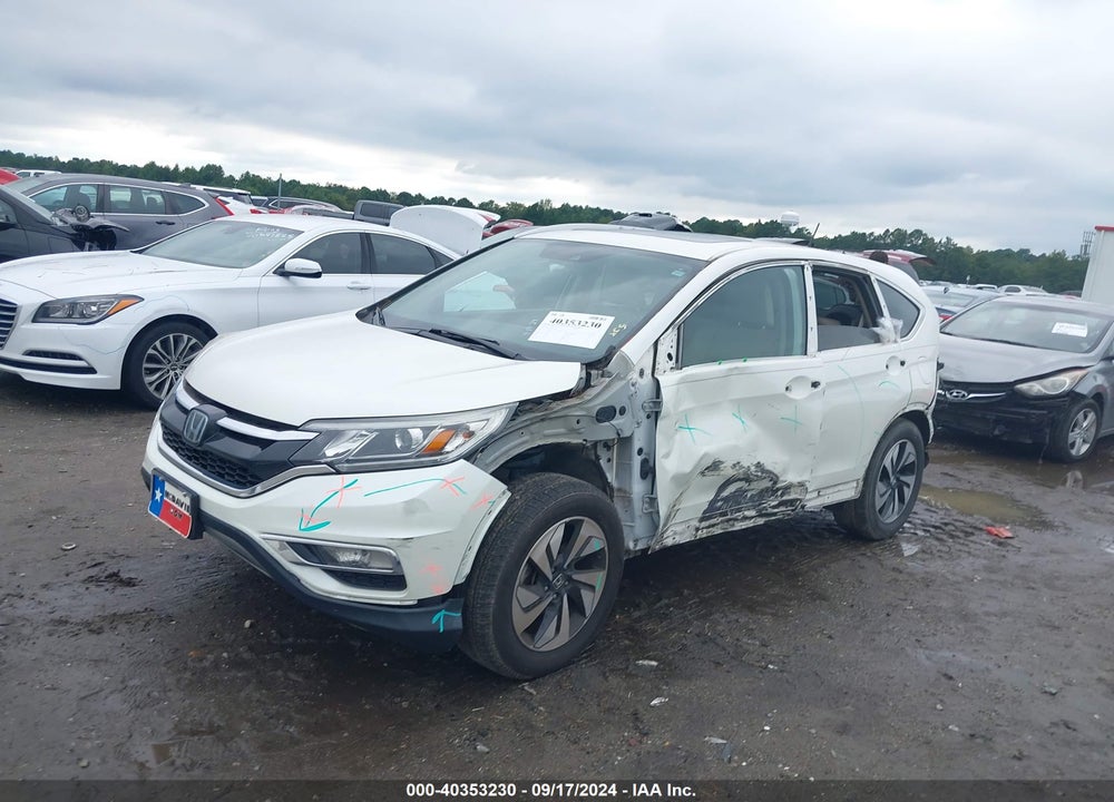 2015 HONDA CR-V TOURING VIN: 5J6RM3H96FL000537