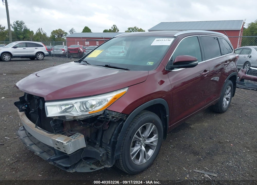 2014 TOYOTA HIGHLANDER XLE V6 VIN: 5TDJKRFH8ES064176