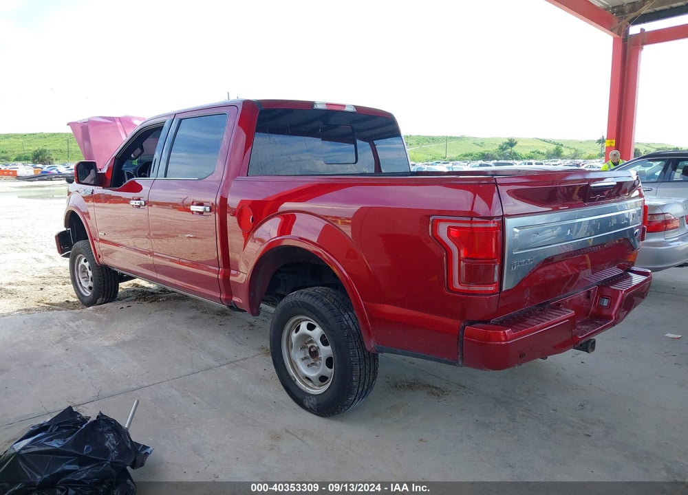 2015 FORD F-150 PLATINUM VIN: 1FTEW1EG3FFB24057