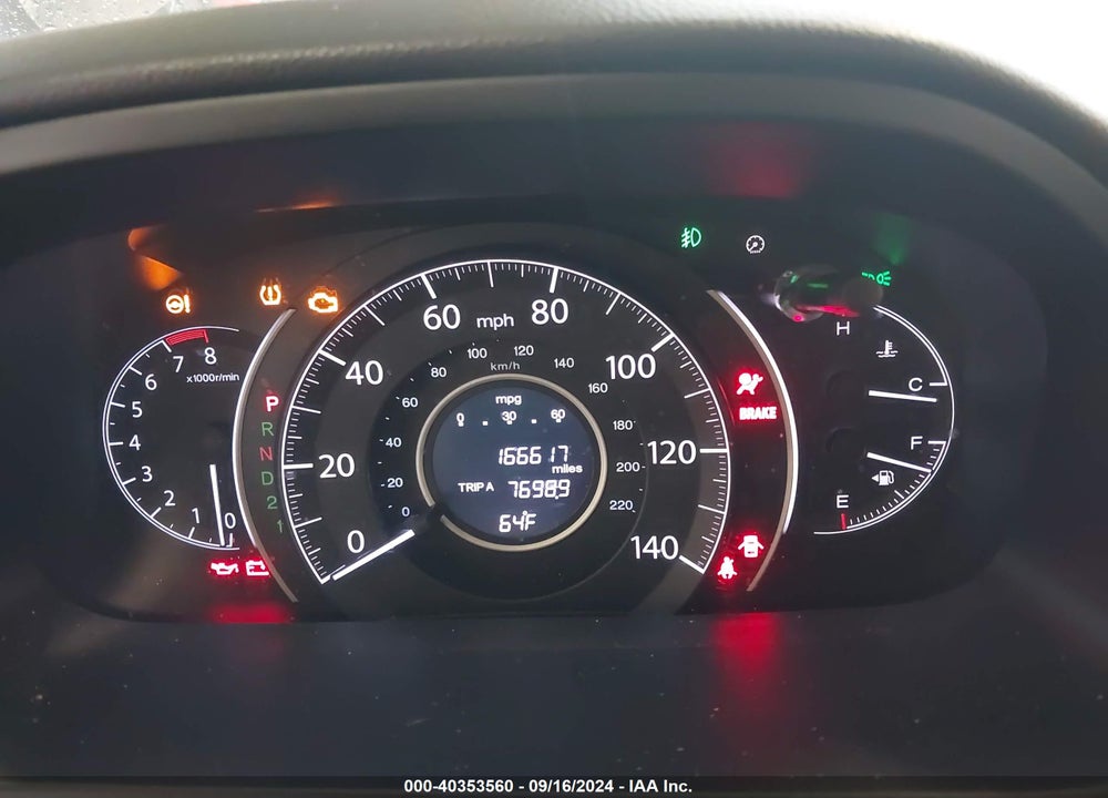 2013 HONDA CR-V EX-L VIN: 2HKRM3H76DH518198