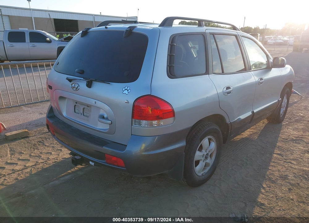 2006 HYUNDAI SANTA FE GLS VIN: KM8SC13D56U032878