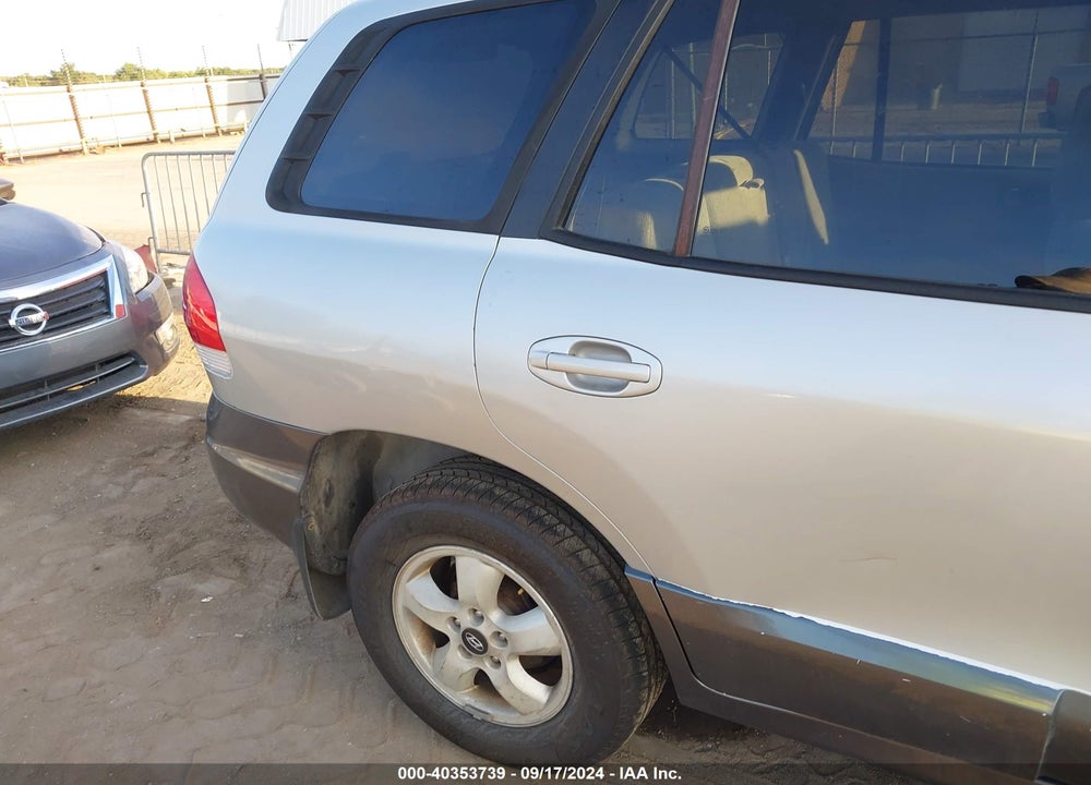 2006 HYUNDAI SANTA FE GLS VIN: KM8SC13D56U032878