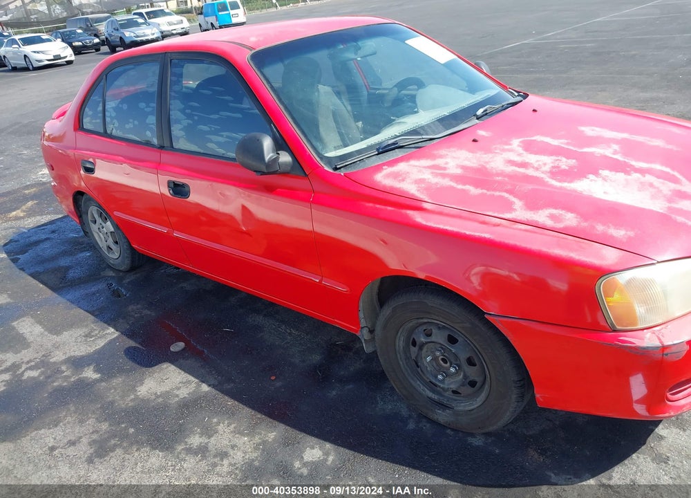 2002 HYUNDAI ACCENT GL VIN: KMHCG45C72U395305