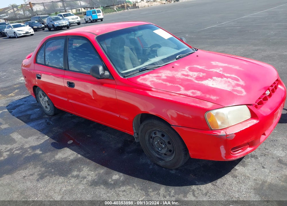 2002 HYUNDAI ACCENT GL VIN: KMHCG45C72U395305