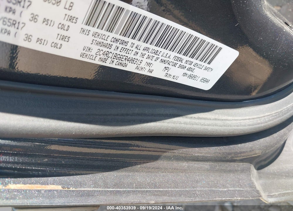 2014 CHRYSLER TOWN & COUNTRY TOURING VIN: 2C4RC1BG6ER408319