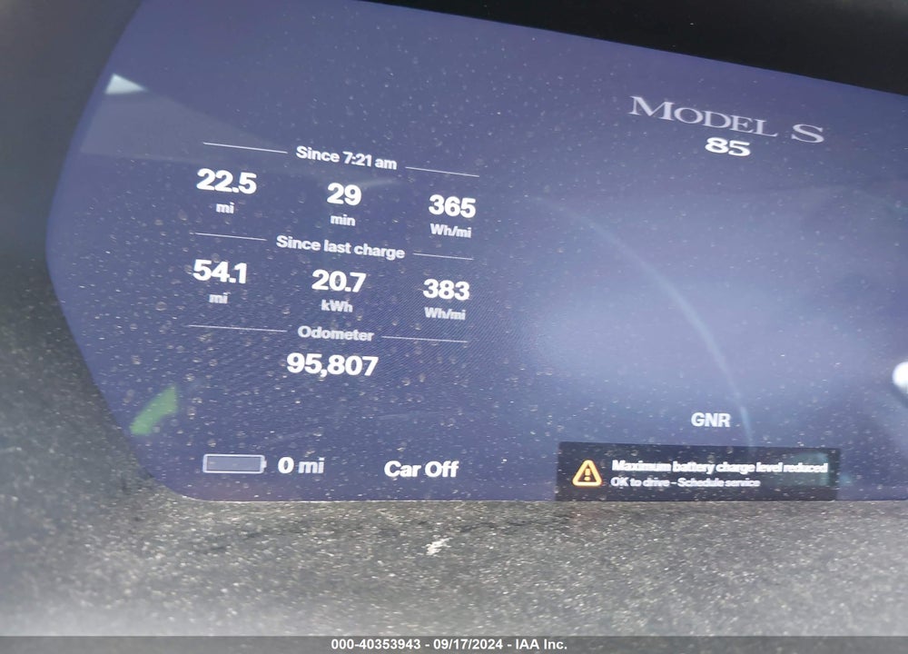2014 TESLA MODEL S P85 VIN: 5YJSA1H19EFP56783