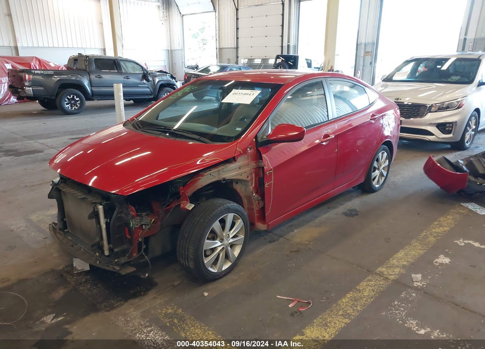 2014 HYUNDAI ACCENT GLS VIN: KMHCU4AE3EU625328