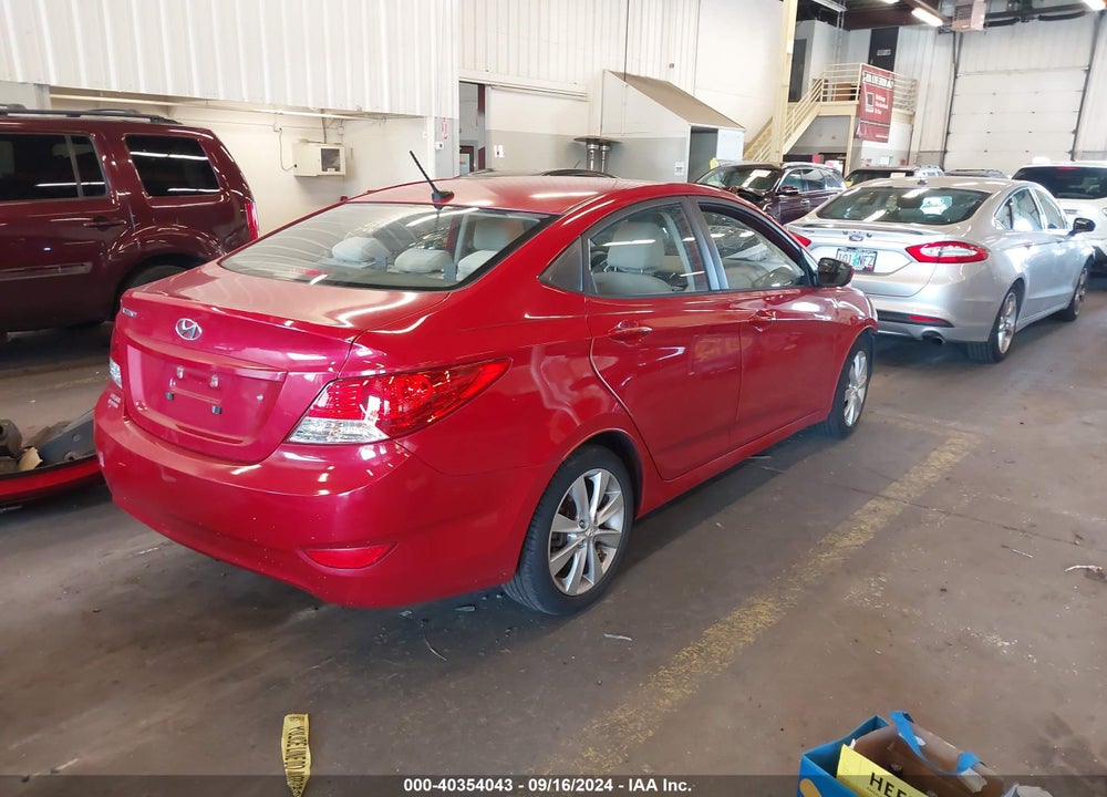 2014 HYUNDAI ACCENT GLS VIN: KMHCU4AE3EU625328